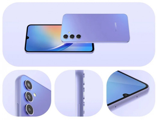 Смартфон Samsung Galaxy A34 5G 8/256ГБ, Лавандовый